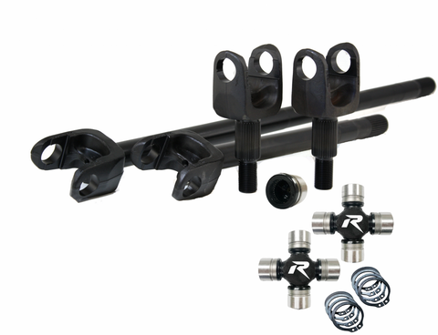 Discovery Series JK Dana 30 4340 Chromoly Front Axle Kit Larger 1350 Style HD Chromoly U-Joints Revolution Gear and Axle