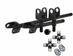 Dana 30 JK 4340 Chromoly 27Spl Front Axle Kit HD Chromoly U-Joints 07-18 JK Sahara and X Model US Made Axles Revolution Gear and Axle